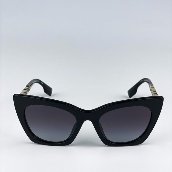 Burberry BE4372U MARIANNE 30018G Sunglasses Black Grey Gradient Cat Eye Woman - Picture 6 of 11